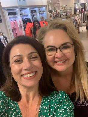 The Perth Fashion Stylist with client Marg smiling for selfie